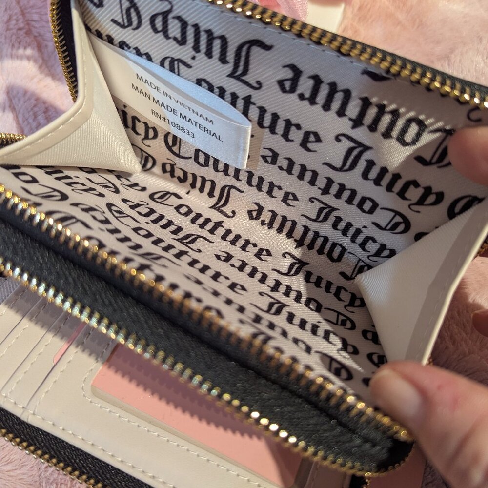 NWT Juicy Couture Black Double Zip Wallet - Picture 7 of 11